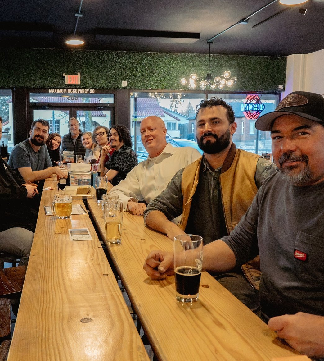 spokane business connections members socializing at garland brew works